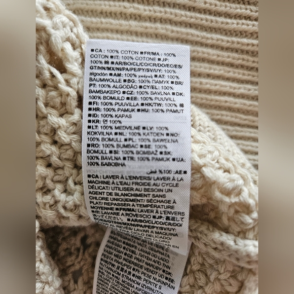 GAP 24/7 Split-Hem Crochet Sweater, Color: Chino, Size: XL - Picture 8 of 8